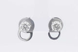 1.5cttw Diamond Stud Earrings In 14k White Gold 2.5 Grams Eb0326oxxzsa