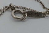 Tiffany & Co. Double Heart Tag Pendant Sterling Necklace 2.7g 18.5in Eb1026lxzsa