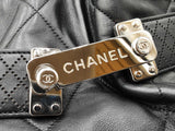Chanel Mademoiselle Door Latch Tote In Diamond-quilted Black Leather Fw0925rxzdu