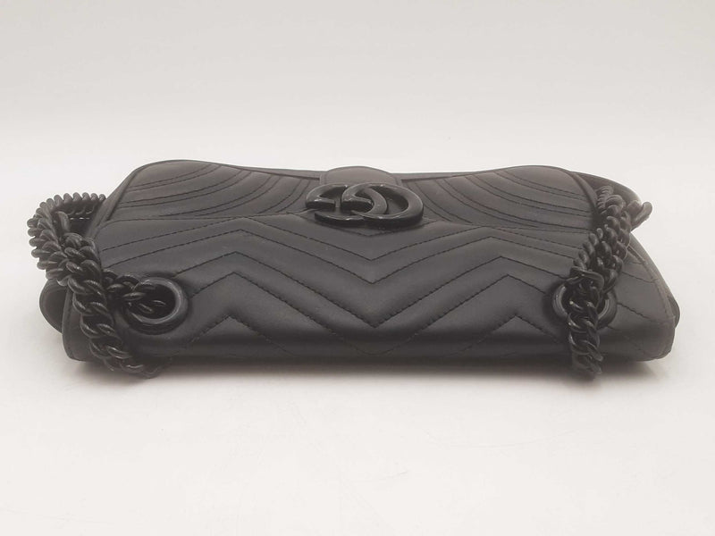 Gucci Gg Marmont Medium Black Shoulder Bag Sd0625irzsa