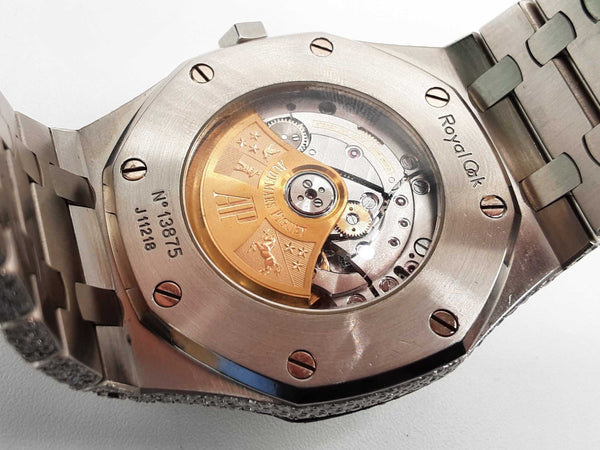 Audemars Piguet 40 Royal Oak Aftermarket Diamonds Steel Automatic Watch Do0525lsxzxde