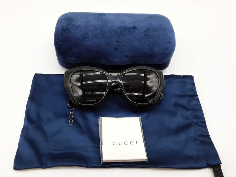 Gucci Gg0808s Oversized Butterfly Black Frame Gray Lens Sunglasses Do0925rxde