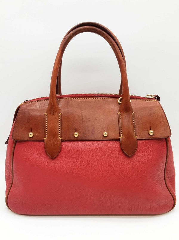 Dooney & Bourke Wilson All Weather Red Brown Leather Shoulder Bag Do0325lrde