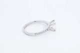 1.52ctw Lab Grown Round Diamond Ring 14k White Gold 3 Grams Size 8 Eb1124lrxzdu