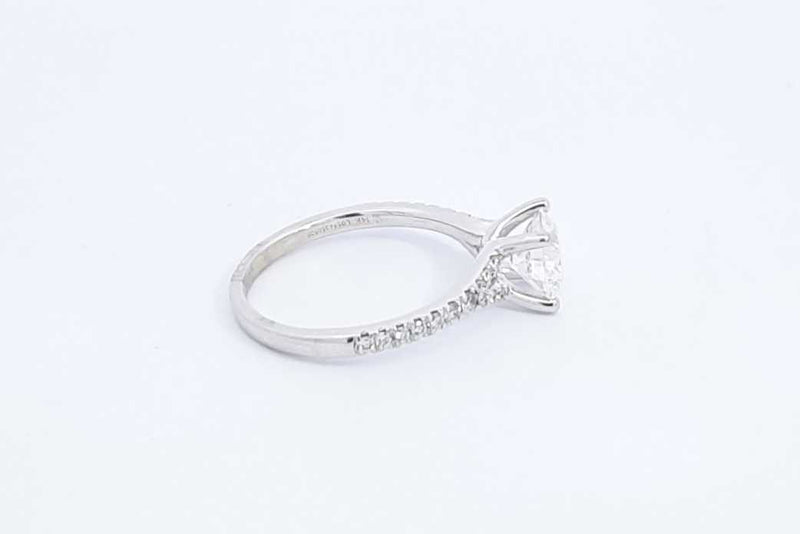 1.52ctw Lab Grown Round Diamond Ring 14k White Gold 3 Grams Size 8 Eb1124lrxzdu