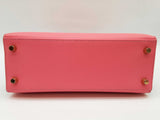 Hermes Kelly 25 Special Order Pink Black Epsom Gold Handbag Do0625lpxzxde