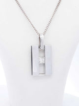 0.50 Cttw Diamond & 14k White Gold Pendant Necklace 16.5g 26 Inch Fw1025rrxdu