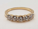 1.00 Cttw Lab Grown Diamonds 14k Yellow Gold 2.2g Ring Size 7 Do0525wexde