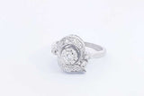 Approx. 0.44ctw Diamond Ring In 14k White Gold 4.1 Grams Size 5.5 Eb1224oorsa