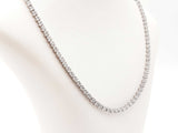 3.09 Cttw Lab-grown Diamond Sterling Tennis Necklace 6.2 Gram 17 In Fw0725irxdu