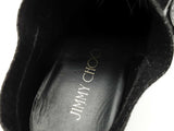 Jimmy Choo Norway Black Knit Norway Fur Pom-pom Sneakers Size 43 Eb0226lxzde