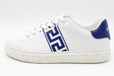 Versace Greca Detail White & Blue Leather Sneakers Sneakers Size 40 Eb1025exdu