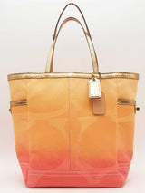 Coach Ombre Canvas Tote Bag Multi-color Aa0325wrsa