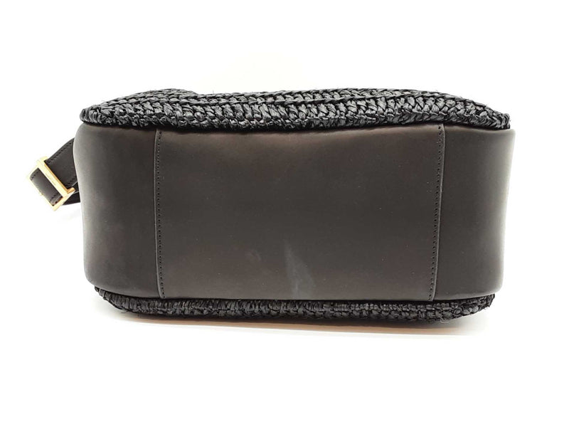 Yves Saint Laurent Le 5 A 7 Black Raffia Hobo Bag Sd1125ezxde