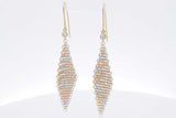 Tiffany & Co. Elsa Peretti Diamond 18k Yellow Gold Mesh Earrings 1.8g Eb0326exzsa