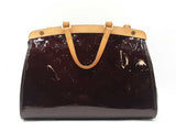 Louis Vuitton Brea Mm Handbag In Monogram-embossed Burgundy Vernis Fw0526pzxdu