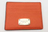 Michael Kors Jet Set Travel Orange Card Case Wallet Eb0924rsa