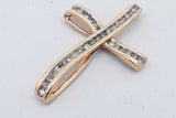 0.33cttw Diamond Cross Pendant In 10k Yellow Gold 2.5 Grams Eb0726lxzsa