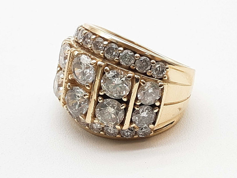 5.00 Cttw Diamonds 10k Yellow Gold 12.2g Ring Size 9.25 Do0425pwxzde