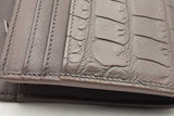 Yves Saint Laurent Grey Crocodile Embossed Leather Flap Wallet Eb0526lpxsa