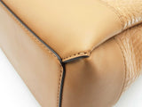 Michael Kors Reed Belted Deer Tan Croc Embossed Leather Satchel Bag Do0626wxde