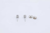 0.80ctw Lab Grown Round Diamond Stud Earrings In 14k White Gold 0.8g Eb1024wxzdu