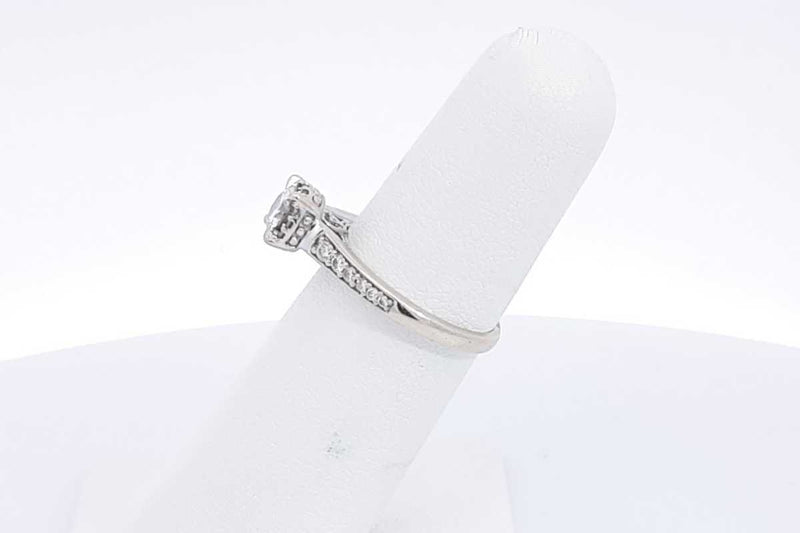 Approx. 0.5ctw Diamond Ring In 14k White Gold 3 Grams Size 5.5 Eb1124oxzsa