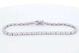 Approx. 3.9ctw Lab Grown Diamond Tennis Bracelet Sterling Silver 7.1g Eb1124wixdu