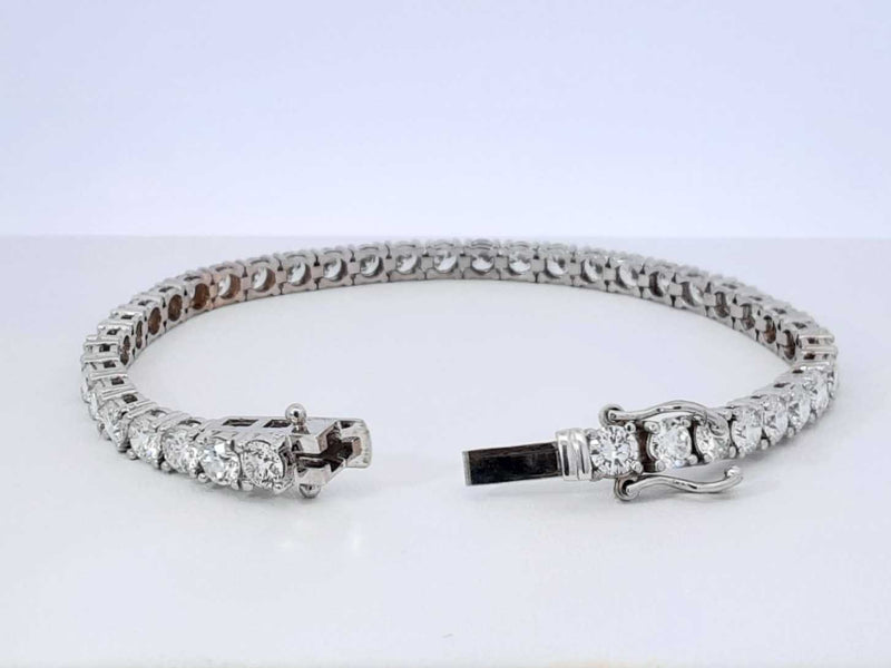 10.0 Cttw Lab Grown Diamond 14k White Gold Tennis Bracelet 14.8g 7 Inch Fwoixzdu