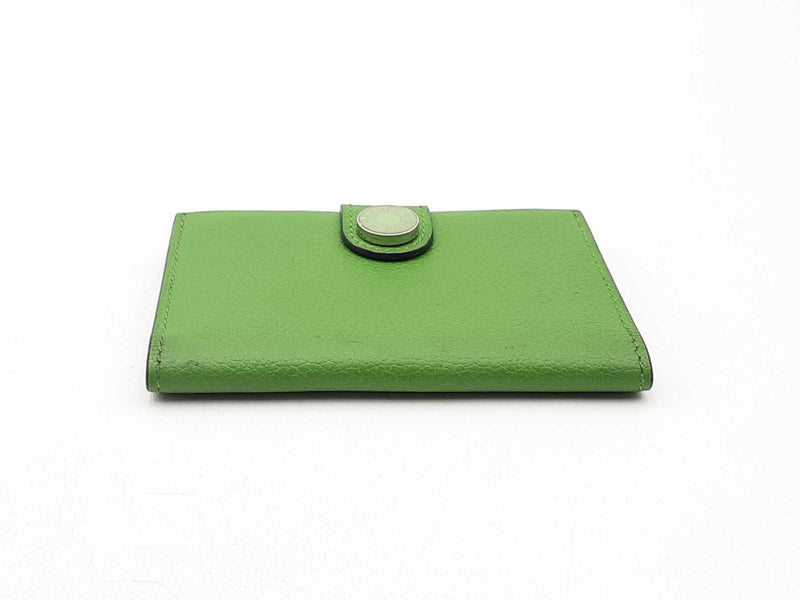 Hermès R.m.s. Card Holder In Green Evercolor Calfskin Fw0125oxzsa