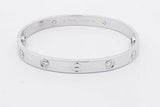 Cartier 18k White Gold Love Bracelet With Diamonds 29.2g Size 16 Eb0226rrxzsa