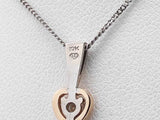 Diamond Triple Heart Pendant Necklace In 10k White Gold 2.3g 18 Inch Eb0526lxzsa