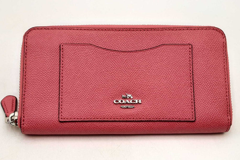 Coach Pink Leather Zip Around Wallet Eb0125wxsa