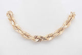 14k Yellow Gold Rope Chain Necklace 54 Grams 21.5 Inch