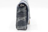 Balenciaga Denim Bb Monogram Hourglass Shoulder Bag Eb1025wrxdu