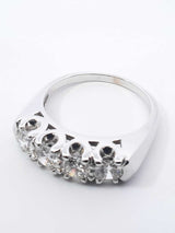 1.60 Cttw Diamond & 14k White Gold Anniversary Ring 6.3 Gram Size 9 Fw0926llzxdu