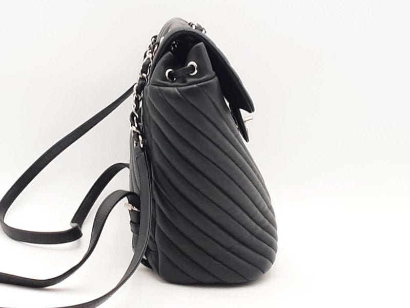 Chanel Chevron Quilted Small Urban Spirit Backpack Black Aa0625ozxzsa