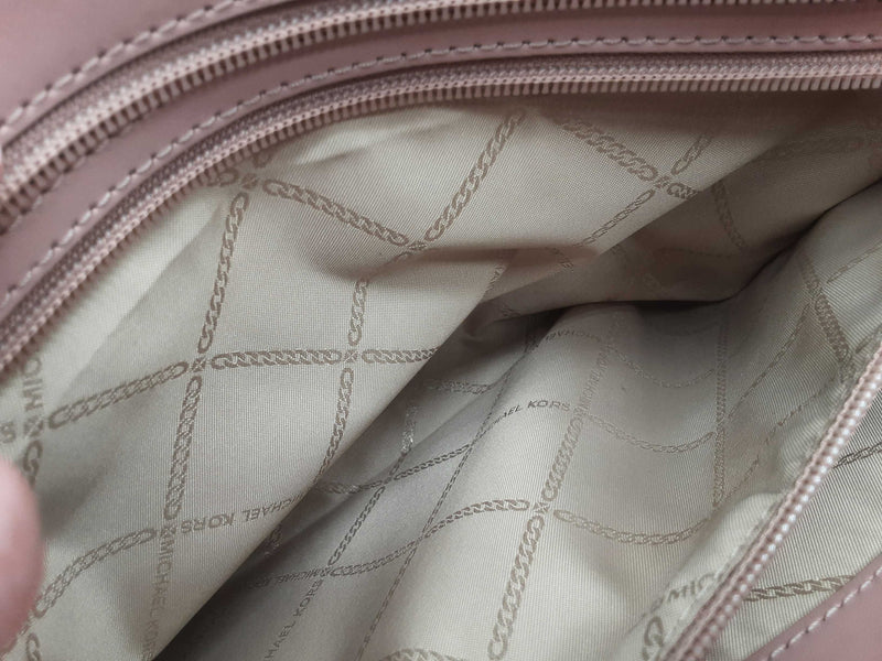 Michael Kors Voyager Ballet Pink Tan Signature Tote Bag Do0525pxde