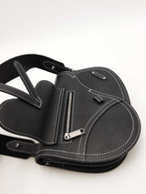 Christian Dior Black Leather Saddle Bag Eb0426erxsa