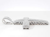 4.15 Cttw Diamond & 14k White Gold Cross Pendant 11.9 Grams Fw0826lsxzdu
