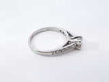 0.91 Ctw Diamond & 18k Gold Cathedral Engagement Ring 4.6g Size 7.75 Fw0426ezxdu