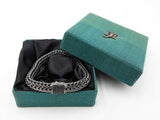John Hardy Icon Chain Bracelet In Sterling Silver & Black Sapphire 89.8 Grams 9.25 Inch Fw0626wxzdu