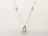 1.18 Cttw Lab Grown Diamonds 14k White Gold 2.0g Pear Necklace Do1225irxde