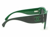 Chanel 6058 Green Sunglasses With Case Aa1026lrzsa