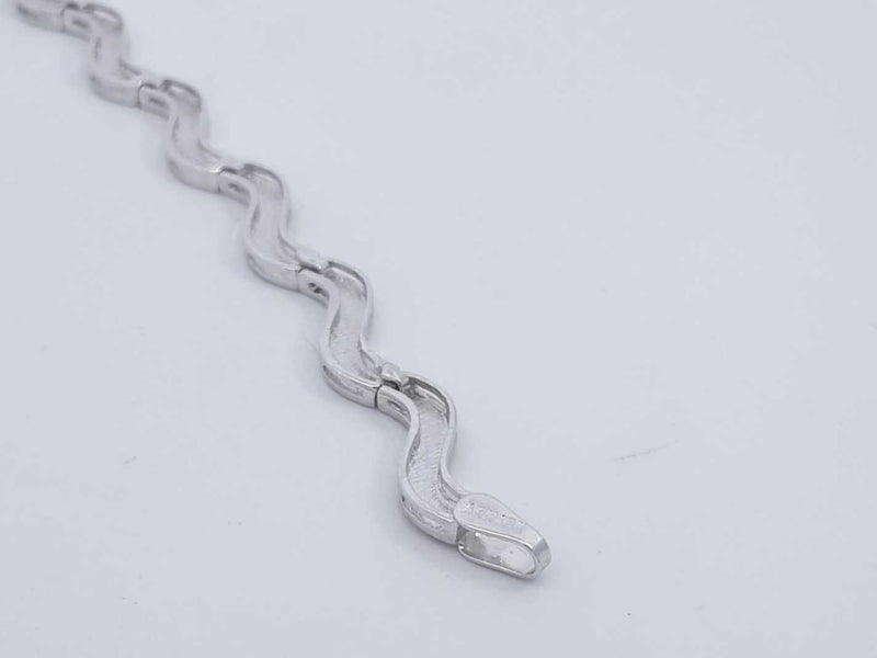 18k White Gold 8.2 Grams Snake Bracelet 7 In Aa0825wzxsa
