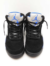 Nike Air Jordan 5 Retro "Racer Blue" Sneakers In Black Suede Size 10 Fw00625izdu