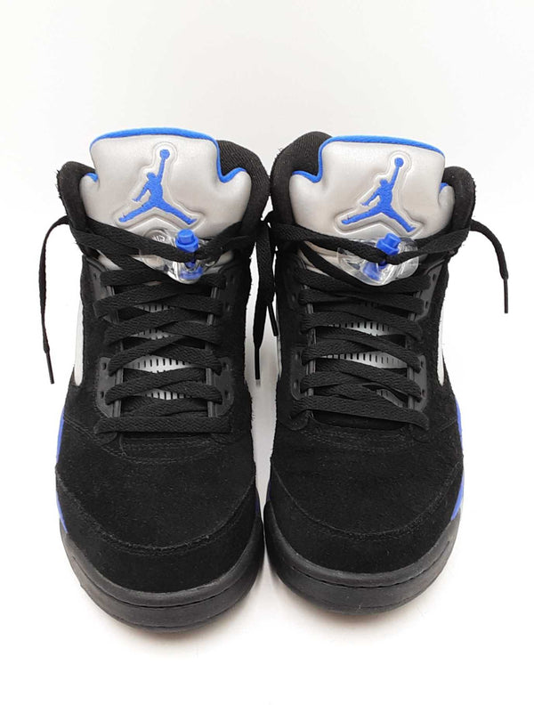 Nike Air Jordan 5 Retro "Racer Blue" Sneakers In Black Suede Size 10 Fw00625izdu