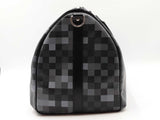 Louis Vuitton Keepall Bandoulière 50 In Damier Graphite Pixel Coated Canvas Fw0726ecrdu