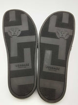 Versace Medusa Plaque Black Rubber Slides Eu 43 Do0125lxzde