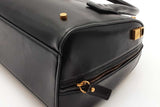 Versace Roomy Black Leather Boston Bag Eb0926rxzde